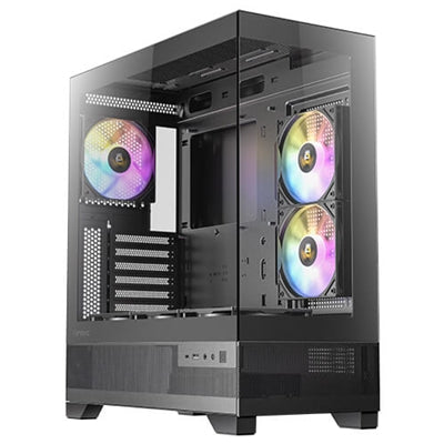 ANTEC CX700 Mid Tower Gaming Case, Black, 270 Full-View Tempered Glass, 6 x 120 mm RGB Fans, 1 x USB 3.0 / 1 x USB Type-C, ATX, Micro ATX, ITX