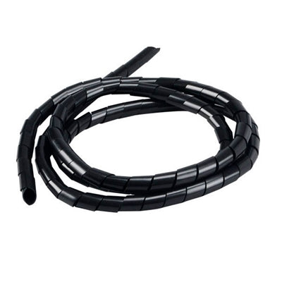 Akasa AK-TK-01BK Black Cable Management Kit - Spiral Wrap/Cable Ties/Cable Clamps