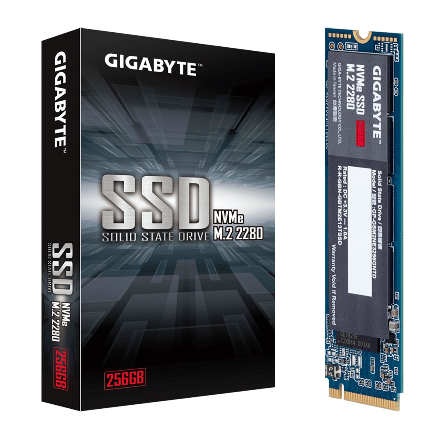 Gigabyte (GP-GSM2NE3256GNTD) 256GB NVMe SSD, M.2 Interface, PCIe Gen3, 2280, Read 1700MB/s, Write 1100MB/s, 3 Year Warranty