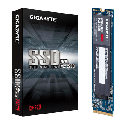 Gigabyte (GP-GSM2NE3256GNTD) 256GB NVMe SSD, M.2 Interface, PCIe Gen3, 2280, Read 1700MB/s, Write 1100MB/s, 3 Year Warranty