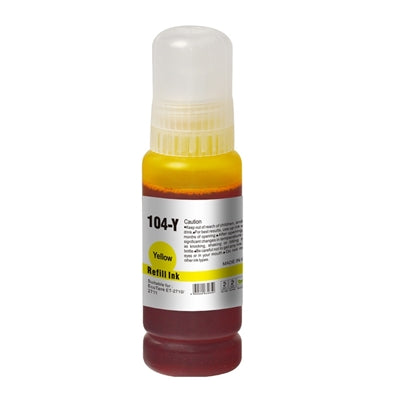 InkLab 104 Epson Compatible EcoTank Yellow Ink Bottle