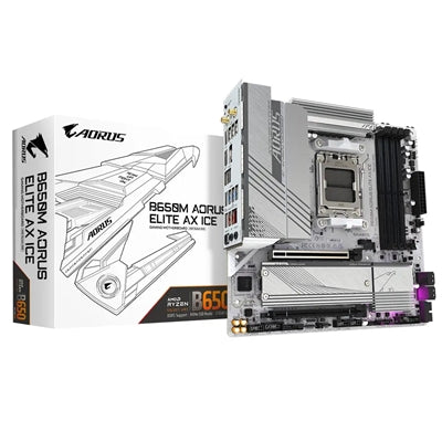Gigabyte B650M GAMING X AX AMD AM5 Socket Motherboard, Micro-ATX, 4x DDR5 Slots, 2x M.2 Sockets, 2x USB-C Port, Fitted I/O Shield, 2.5GbE LAN, Wi-Fi 6E, 1x DisplayPort / 1x HDMI Port