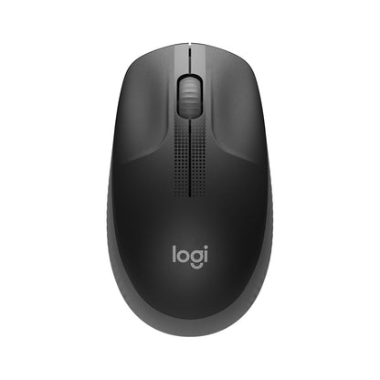 Logitech Wireless Mouse M190, Full Size Ambidextrous Curve Design, 18-Month Battery with Power Saving Mode, USB Receiver, Precise Cursor Control with Wide Scroll Wheel and Scooped Buttons, Black